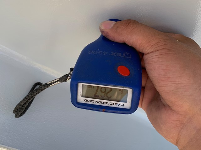 Paint thickness test Paint thickness test